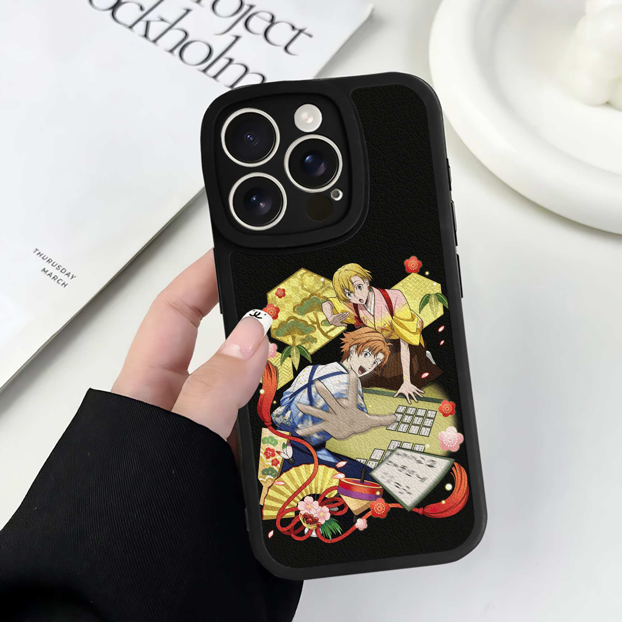 （画像用） 文豪ストレイドッグス Bungo Stray Dogs 【iPhone 16シリーズ対応】シリコンスマホケース（レザー調） 材質：シリコン